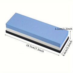 Double Sided Sharpening Stone with Bamboo Base Scissor Sharpener