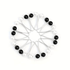 12pc Pearl U-shaped Clips Hijab Pins Headscarf Shawl Clips Safety Pins