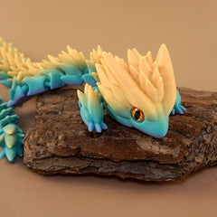BISAVCH 3D Printed Flexible Dragon Statue Candy Rainbow High Plastic Art Desk