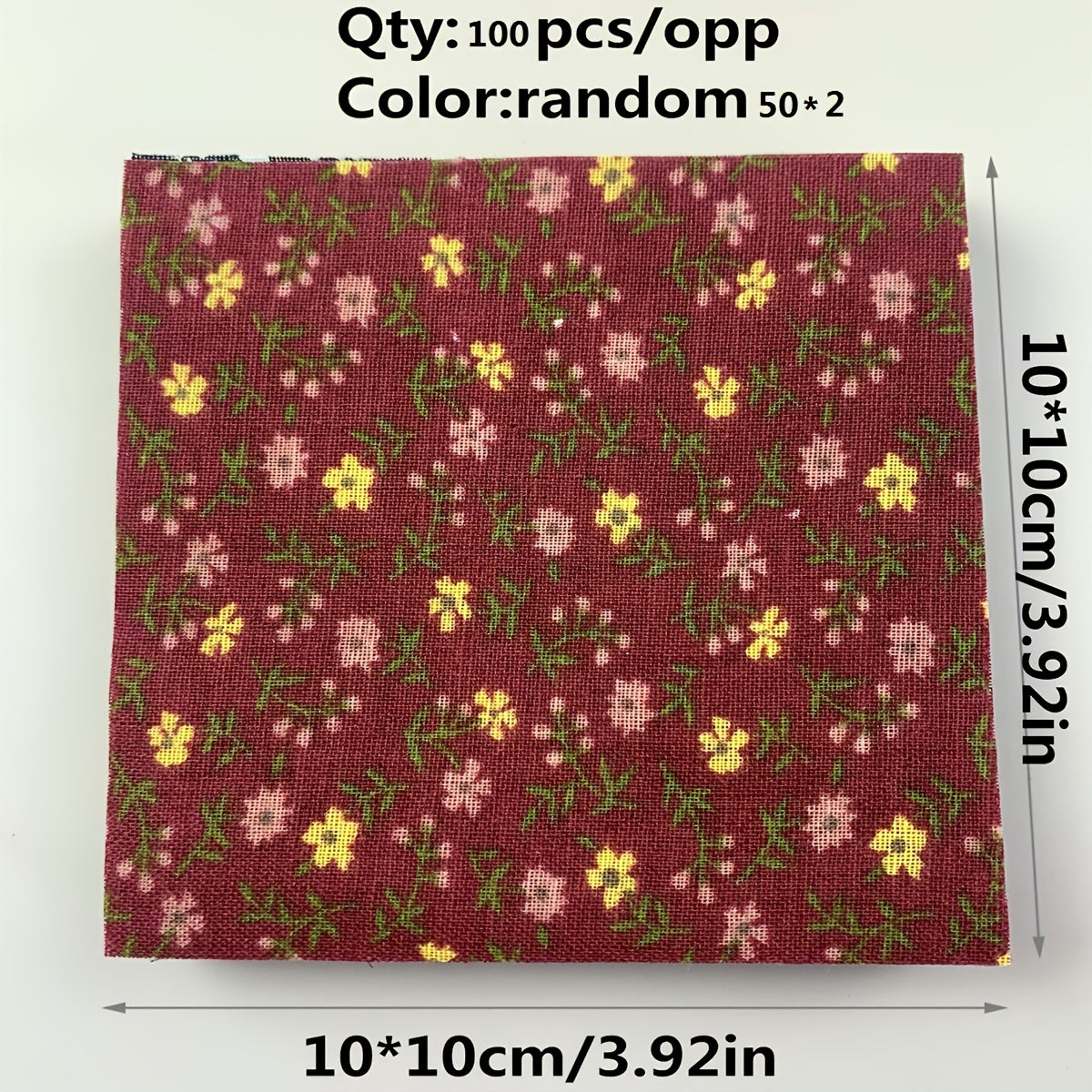 100pcs Dark Printed Quilted Fabric Bundle DIY Sewing Crafts 50 Colors 2pcs