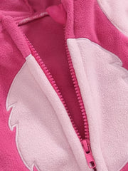 Flamingo Shape Hooded Jumpsuit & Socks Set