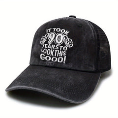 90s Embroidery Vintage Baseball Cap Distressed Cotton Sun Hat