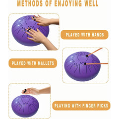25cm Steel Tongue Drum with Loud Sound for Beginners