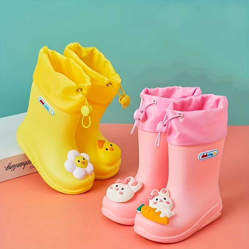 Girls' Cartoon Rain Boots Non-slip Waterproof Shoes All Seasons
