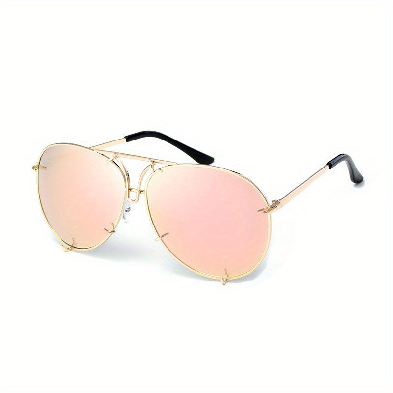Top Bar Aviator Sunglasses Mirror Lens UV400