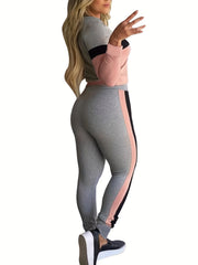 Women's Plus Colorblock Top & Joggers Set