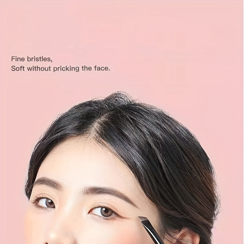 2pcs Angled Eyebrow & Eyeliner Brushes Set Slanted Eye Brow Tinting