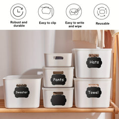 10pcs Lace Plastic Clip On Basket Tabs for Home Office Storage