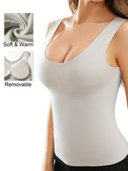 Seamless Thermal Tank Top Women's Padded Lingerie