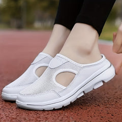 Women's Summer Casual Shoes Breathable Mesh Sandals Soft Half Slippers