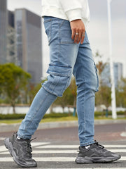 Men's Slim Fit Distressed Denim Pants