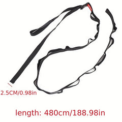 19 Hooks Carabiner Tent Lanyard Camping Clothesline & Storage Belt