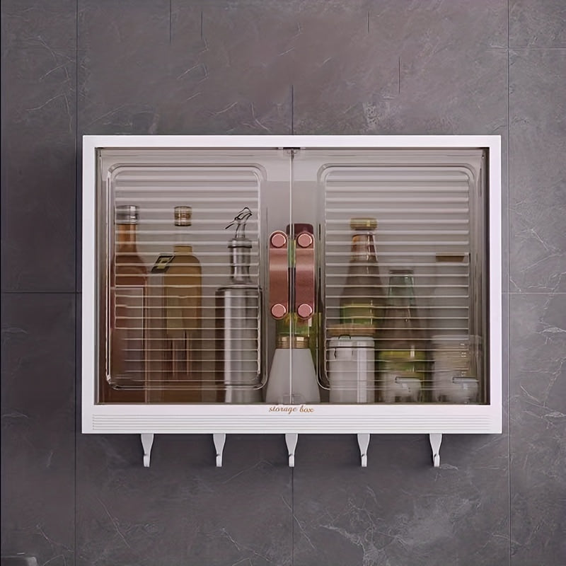 Kitchen Rack Wall mounted Condiment Jar Seasoning Box Holder