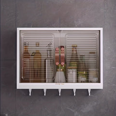 Kitchen Rack Wall mounted Condiment Jar Seasoning Box Holder