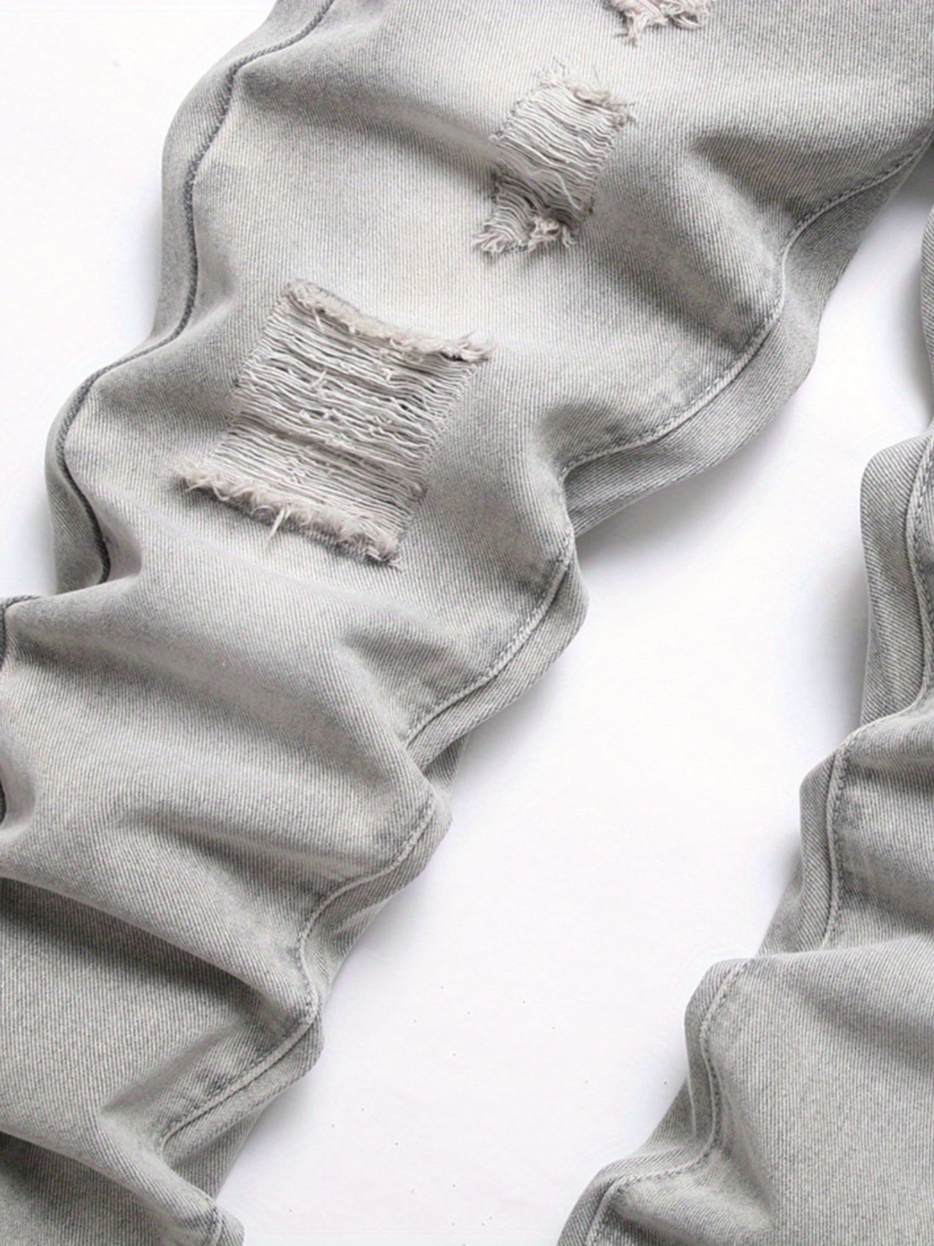 Boys Ripped Jeans Denim Pants Straight Cut Jeans For Spring And Autumn