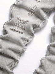 Boys Ripped Jeans Denim Pants Straight Cut Jeans For Spring And Autumn