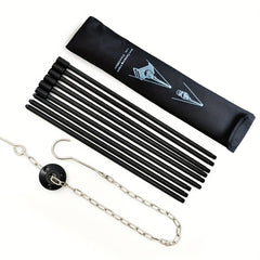 Adjustable Camping Tripod with Chain and Storage Bag for Outdoor Cooking