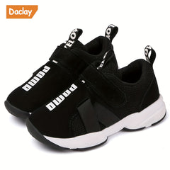 Daclay Girl's Breathable Sneakers Hook & Loop Fastener Non Slip Casual Shoes