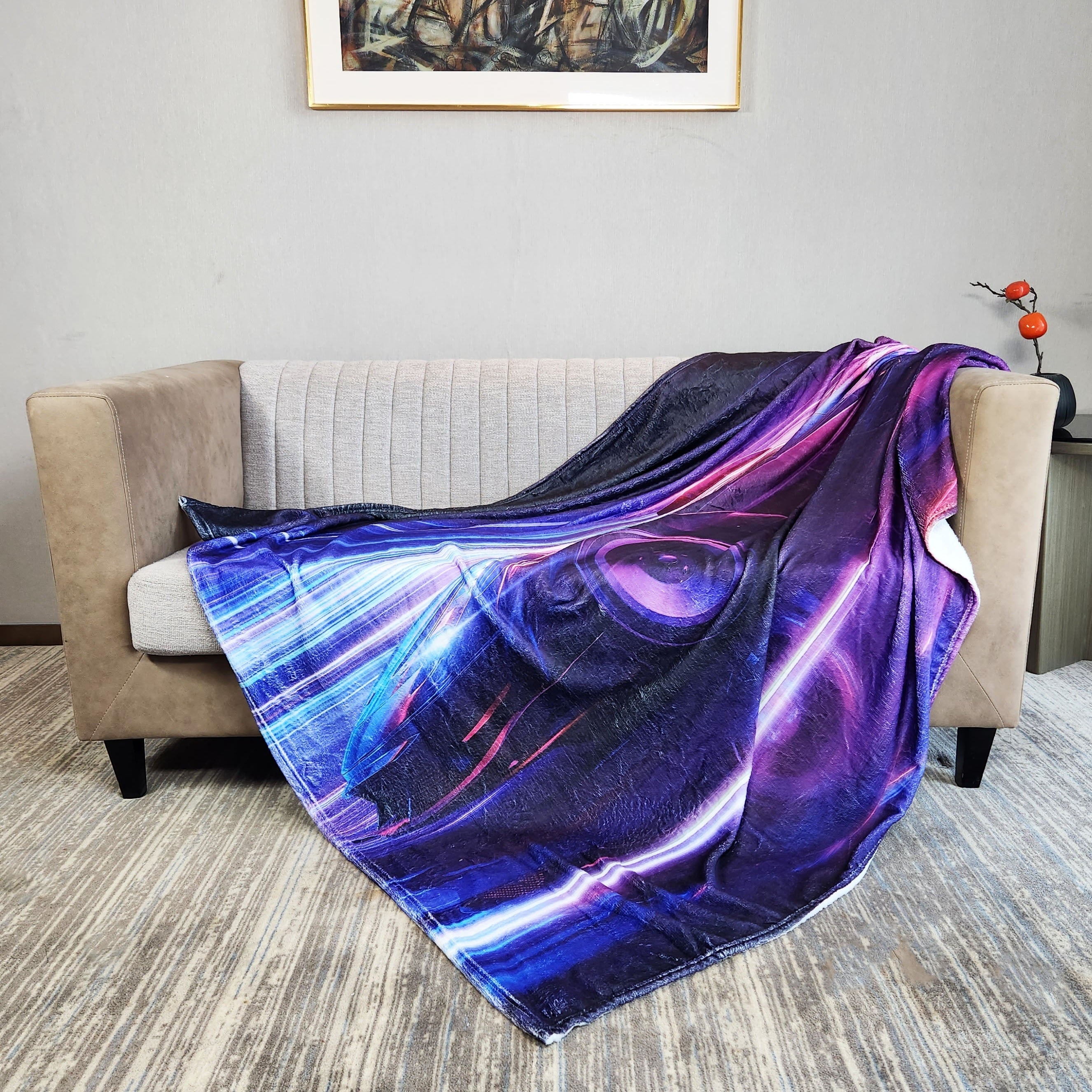 Creative Racing Digital Print Flannel Casual Blanket Soft & Comfortable Warm