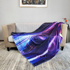Creative Racing Digital Print Flannel Casual Blanket Soft & Comfortable Warm