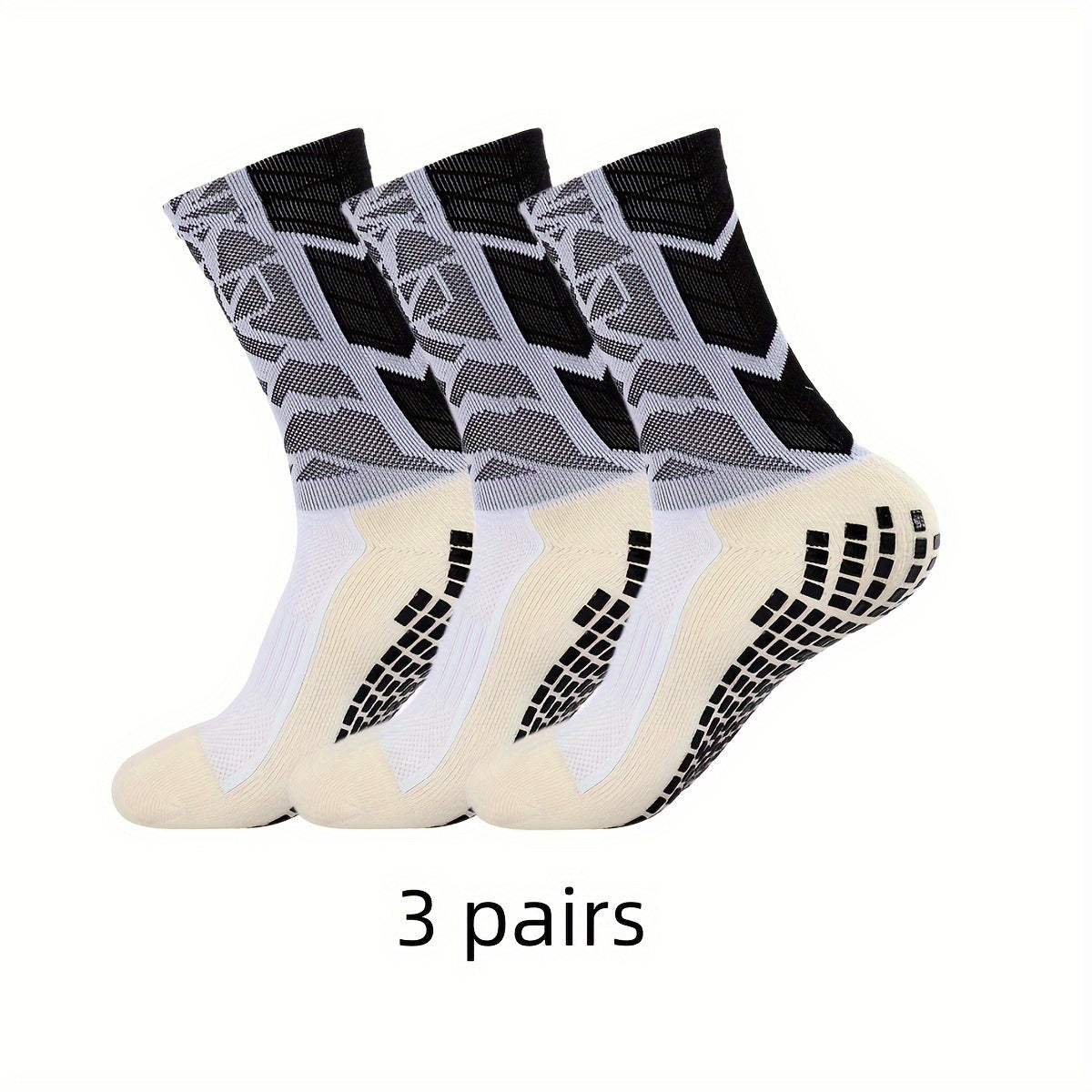 3 Pairs Men's Sport Socks, Sweat Absorbing, Comfy, Breathable