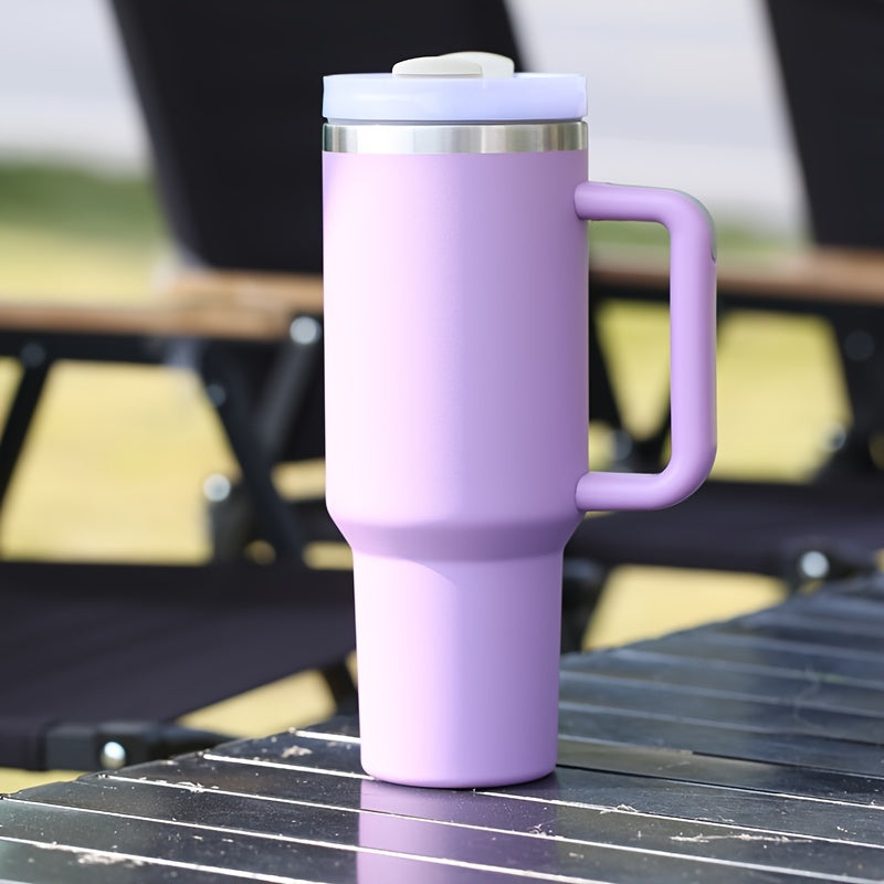 40oz Stainless Steel Insulated Tumbler Handle Warm Cold Sports Water Cup