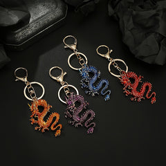 Cartoon Dragon Keychain Chinese Style Dragon Charm Car Key Ring