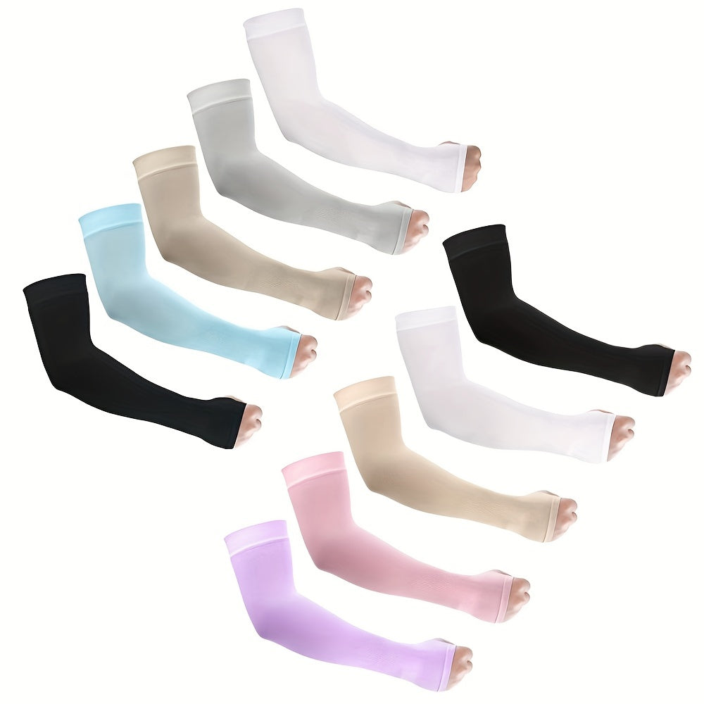 5 Pairs Cooling Sleeves Sun Protection UV Protection