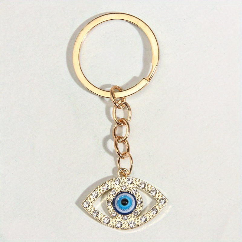 Customizable Demon's Eye Keychain Rhinestone Charm