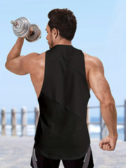 Men's Solid Tank Top for Summer Gym Workout