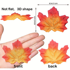 Artificial Maple Leaves Thanksgiving Leaf Wedding Party Table Decor