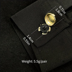 2pcs Button Decorative Box Shirt Cufflinks Accessories