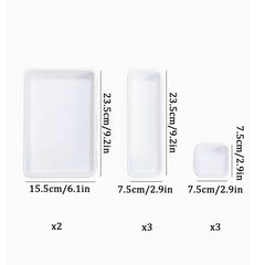 Desk Drawer Organizer Set of 8 - Office Bathroom Kitchen Makeup