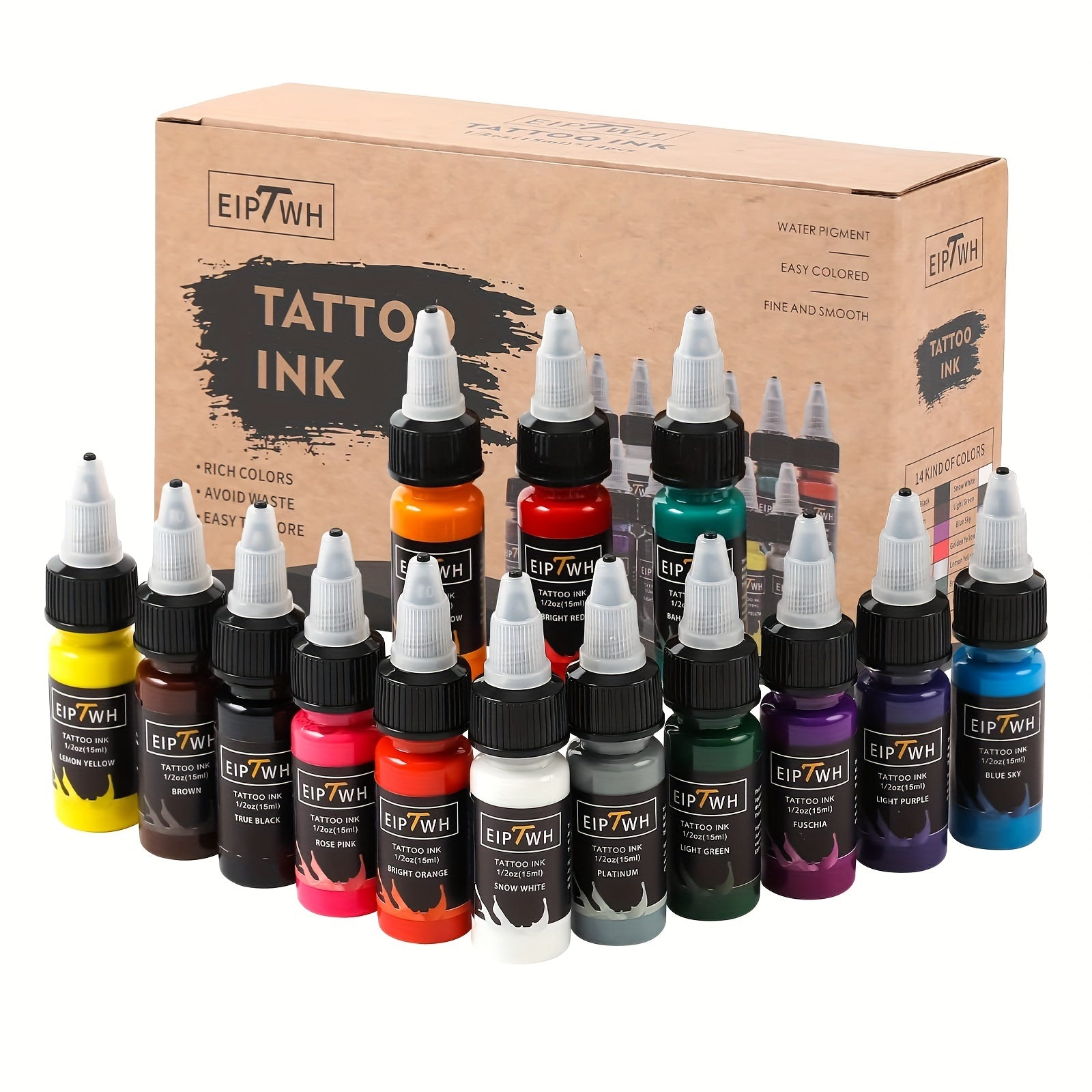 14pcs 14 Tattoo Ink Set Tattoo Pigment Set Tattoo Supplies Professional