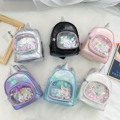 Unicorn Sequin Kindergarten Backpack Large Capacity School Bag