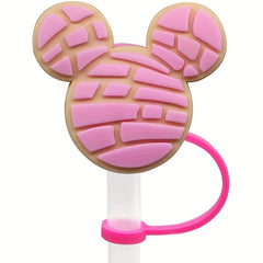 6pcs Silicone Straw Cap Cartoon Series Cup Decoration