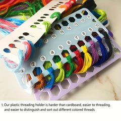 5pcs Plastic Spools Thread Winder Board Cards for Cross Stitch Storage