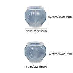 2PCS Resin Planet Candle Molds 3D Earth Craft Art Silicone Soap Making Mold