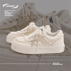 HUANQIU Raw Trim Non-slip Sneakers For Women