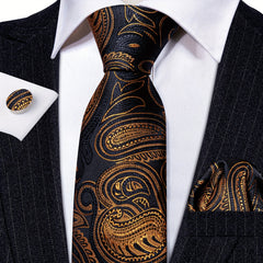 Men's Classic Jacquard Paisley Tie Set