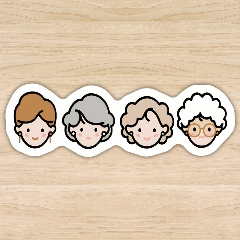 Golden Girl Meme Stickers Funny Cartoon Character Decals for Laptops