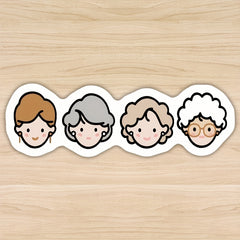 Golden Girl Meme Stickers Funny Cartoon Character Decals for Laptops