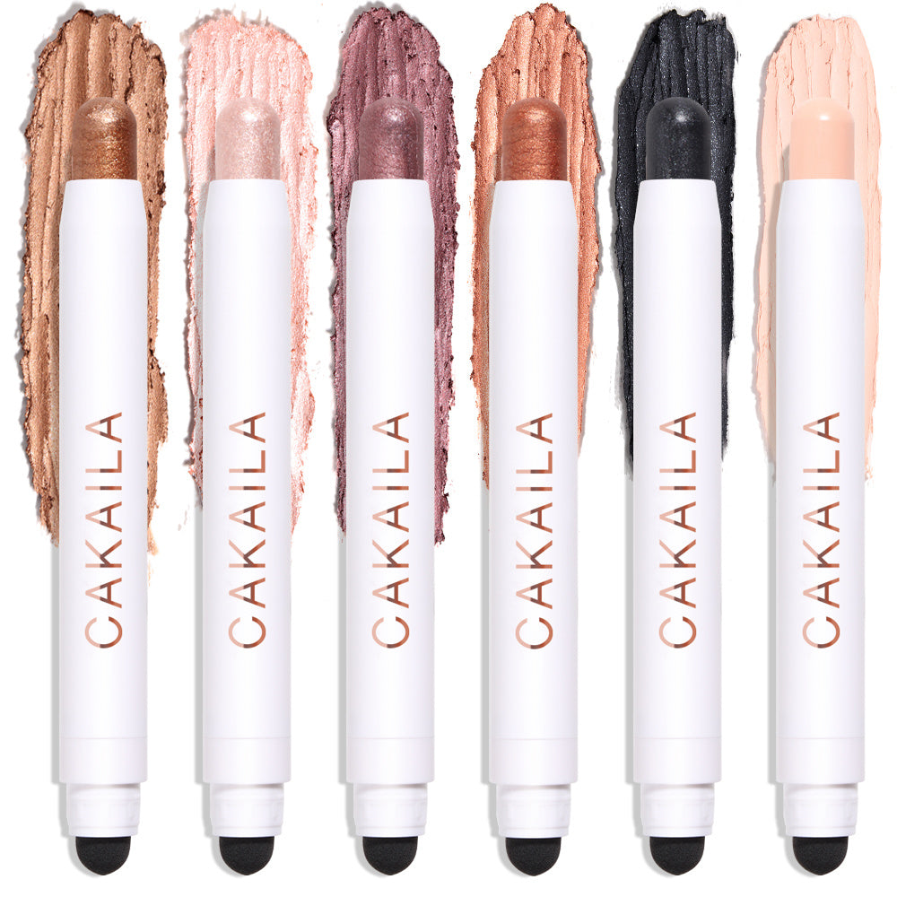 CAKAILA Waterproof Matte Pearly Eyeshadow Stick 6 Pack