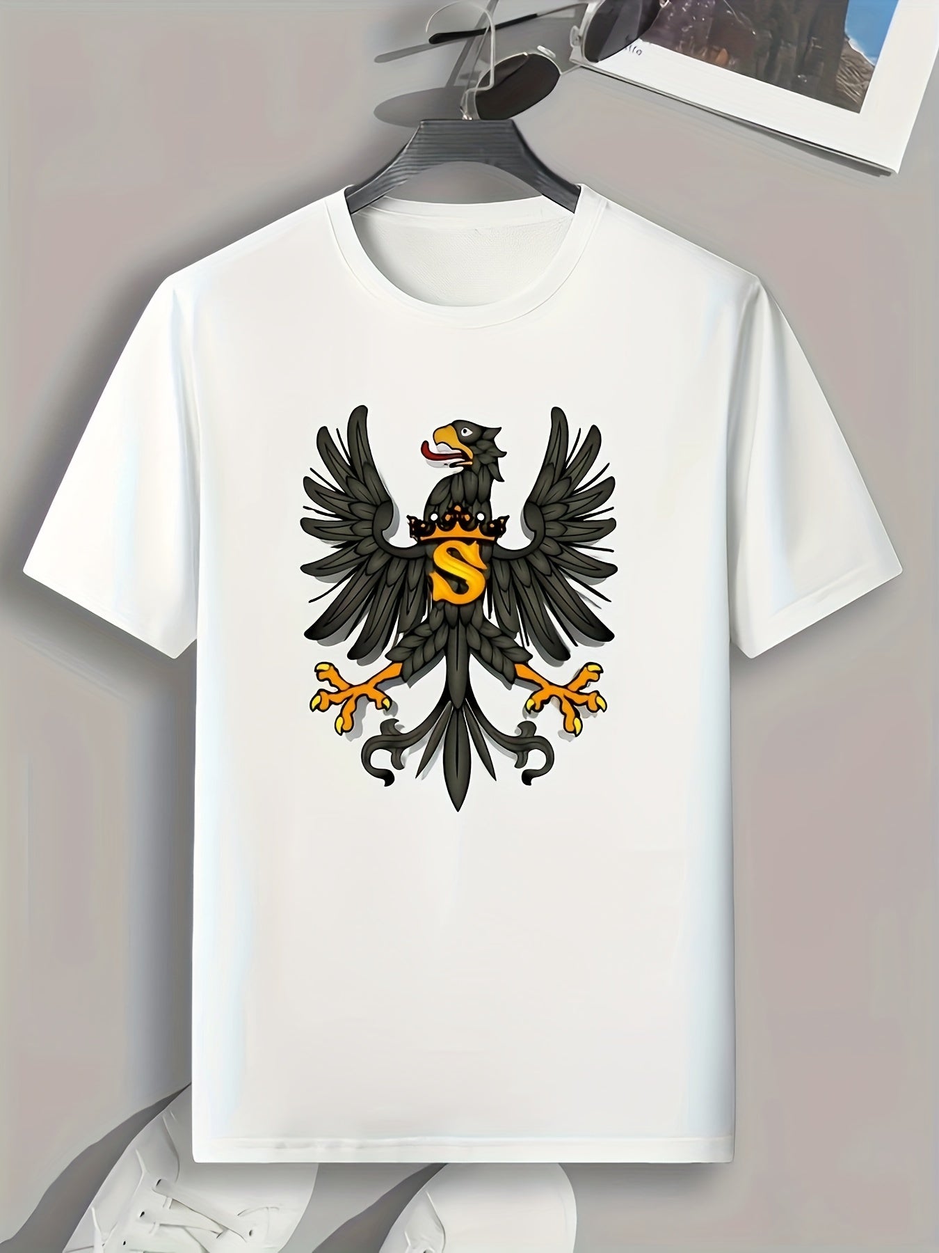 Eagle Symbol Pattern Print Men's Sports T-shirt Graphic Tee