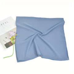 Chiffon Square Scarf Solid Hijab Soft Shawl Casual Headscarf Women Turban