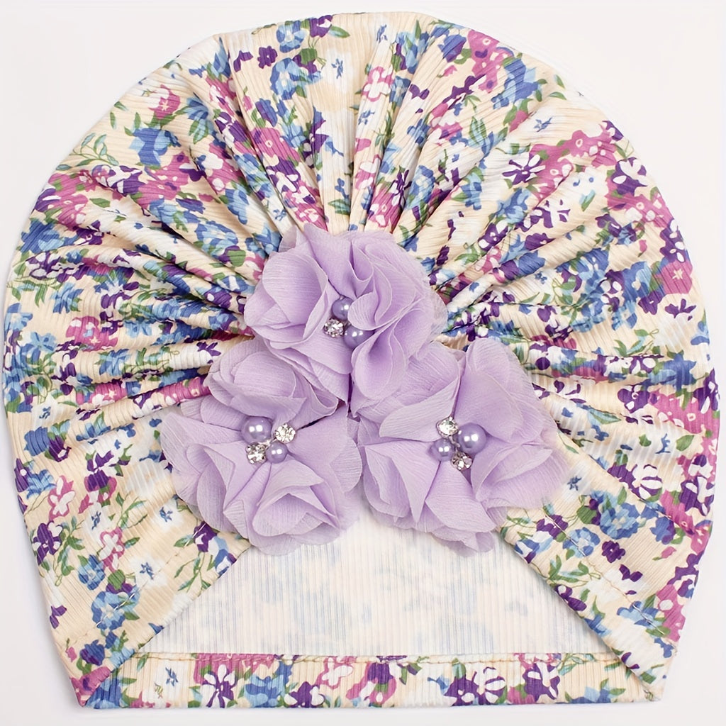 Threaded Print Baby Hat Baby Headscarf Hat