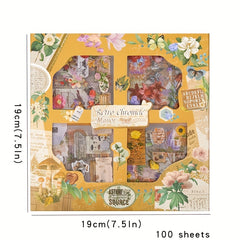 Flowers Plant Stickers - 100 Sheets High Level Appearance DIY Stickers