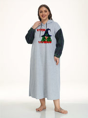 Witch Print Hooded Nightdress