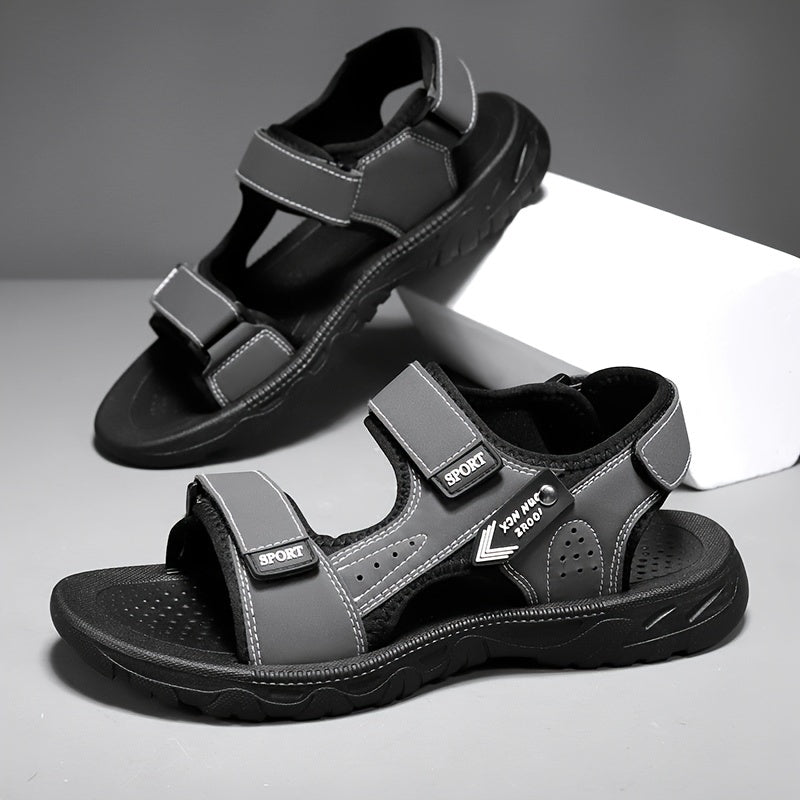 Men's Outdoor Hiking Sandals Hook And Loop Fastener Non Slip Beach Shoes