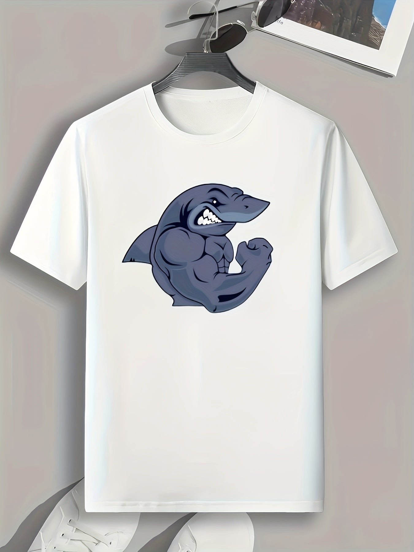 Animal Muscle Print Men's T-shirt for Summer